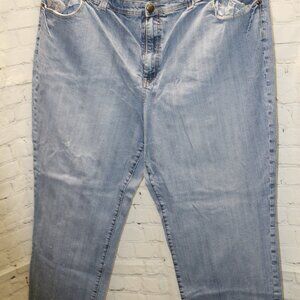 Plus size semi distressed jeans